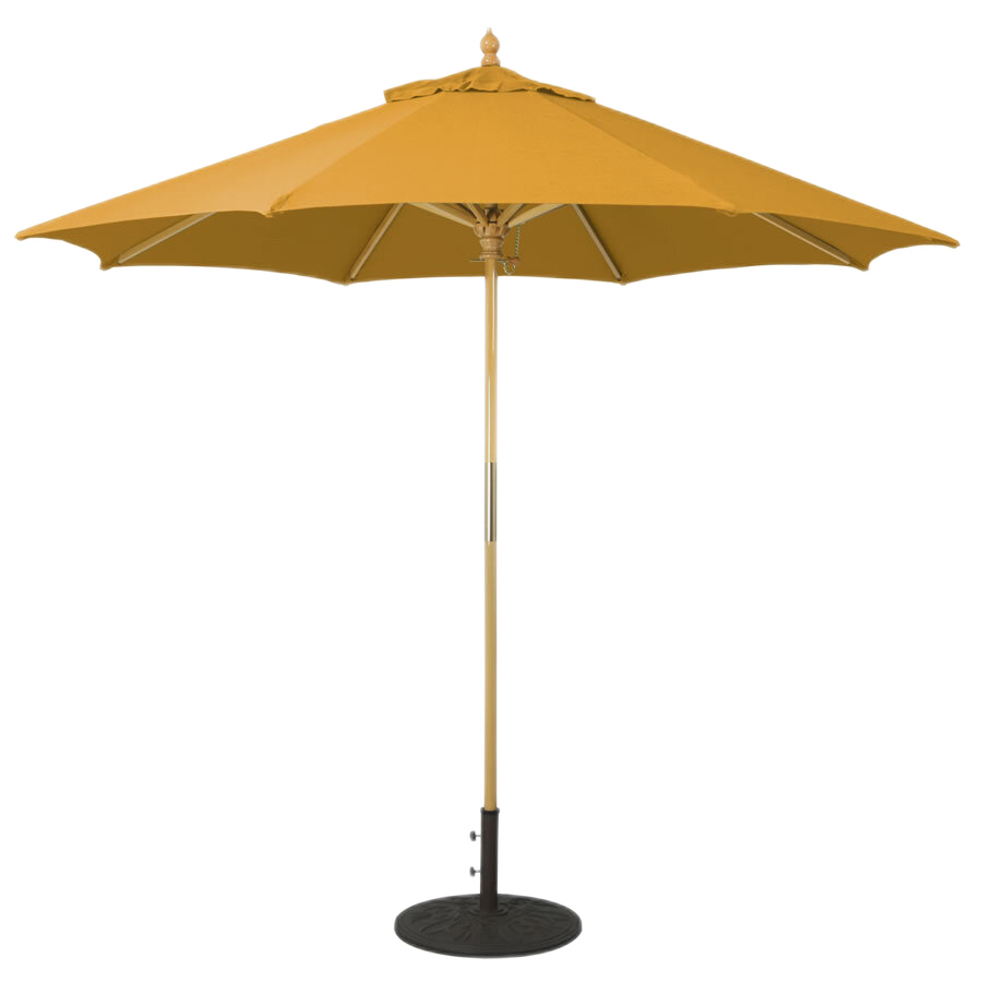 7.5' Manual Lift Light Wood Suncrylic Umbrella